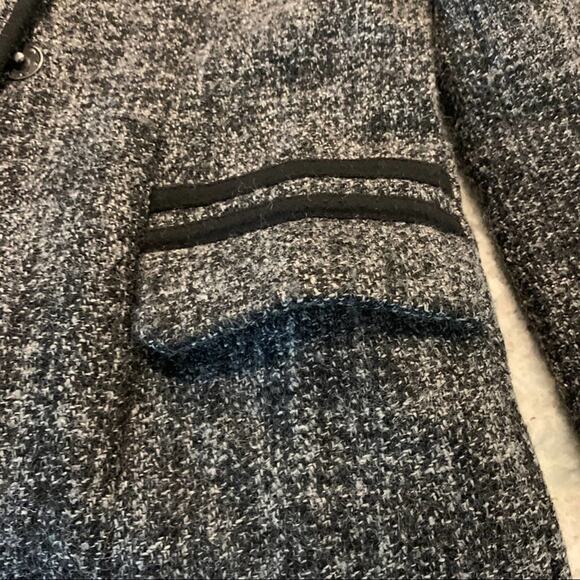 mossimo supply co. Tweed Wool Blend Coat fully lined  black trim Size Small - Picture 11 of 11